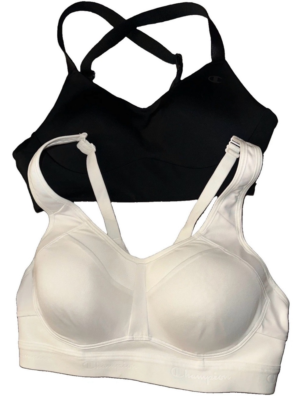 Champion Black & White Dual-Pack Sports Bras